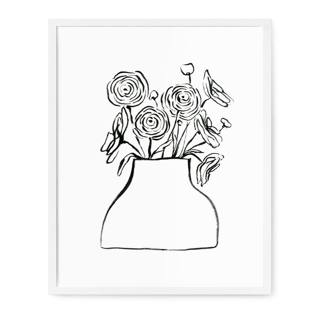 1080x1080 floral line drawings - Floral Line Drawing