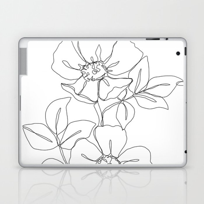 700x700 floral one line drawing - Floral Line Drawing