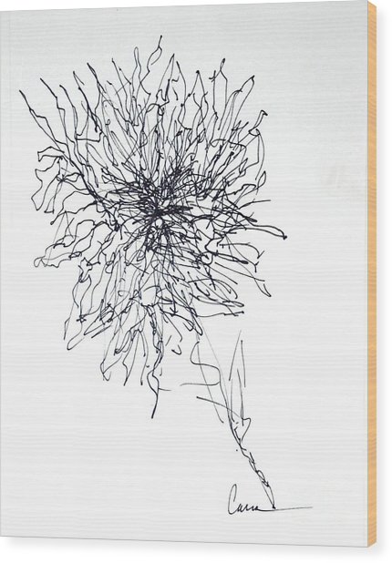 430x618 Abstract Flower Line Drawing Drawing - Floral Line Drawing
