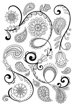 235x342 Best Flower Pattern Drawing Images In Painting On Fabric - Floral Pattern Drawing