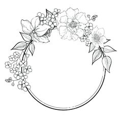 236x229 Simple Steps For Drawing A Wreath Graphics Fonts Drawings - Floral Wreath Drawing