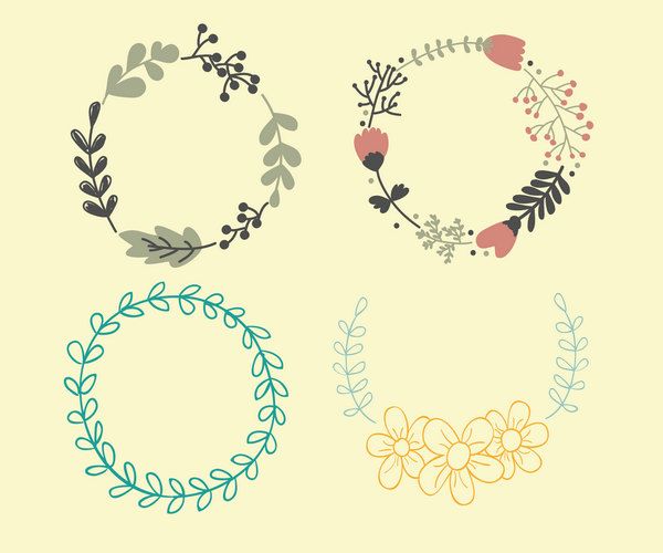 600x500 starter for drawing a simple flower wreath art and illustration - Floral Wreath Drawing