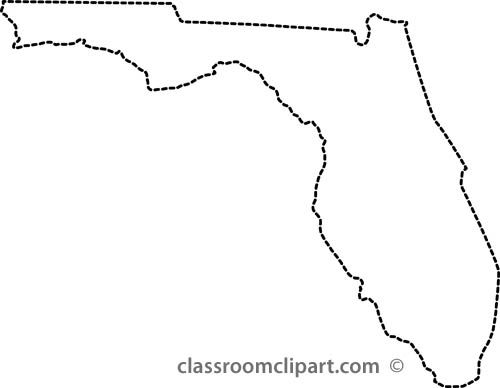 500x388 Outline Shape Of Florida Us Outline Maps - Florida Drawing