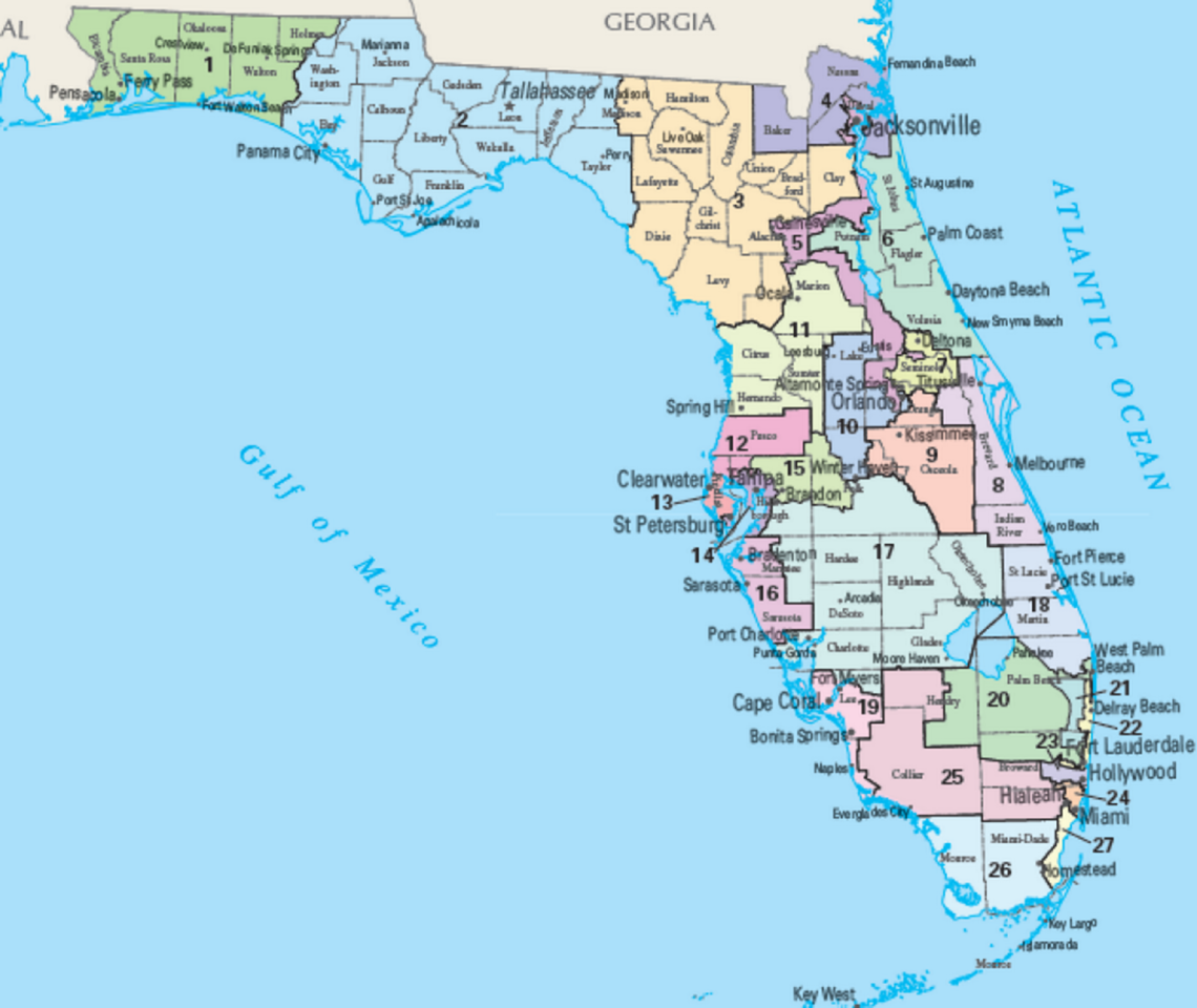 1140x960 Lawmakers Set Special Session On Congressional Map Miami Herald - Florida Map Drawing