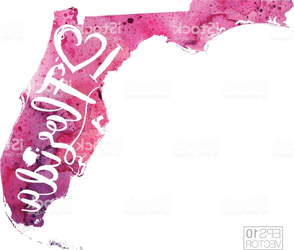 1024x872 Best Heart Florida Vector Watercolor Map Drawing - Florida Map Drawing