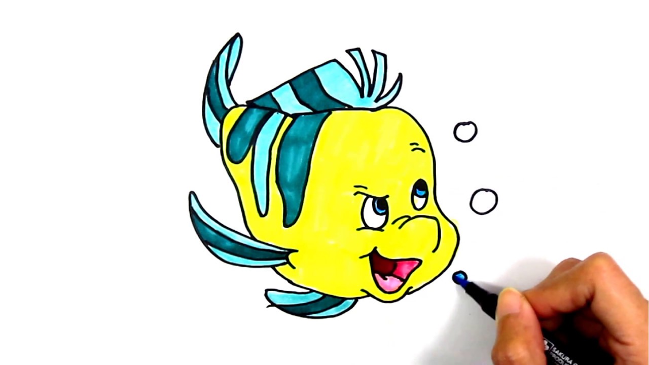 1280x720 how to draw flounder - Flounder Drawing