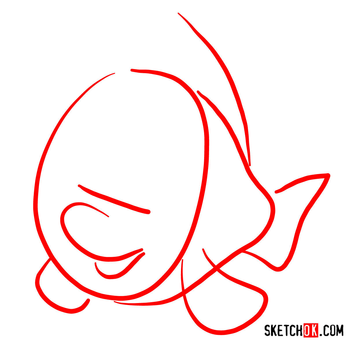 1200x1200 How To Draw Flounder The Little Mermaid - Flounder Little Mermaid Drawing