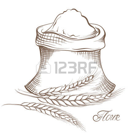 450x438 flour clipart drawing - Flour Drawing
