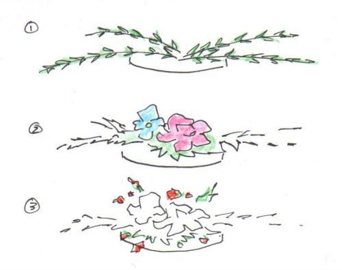 500x395 flower drawing and composition - Flower Arrangement Drawing