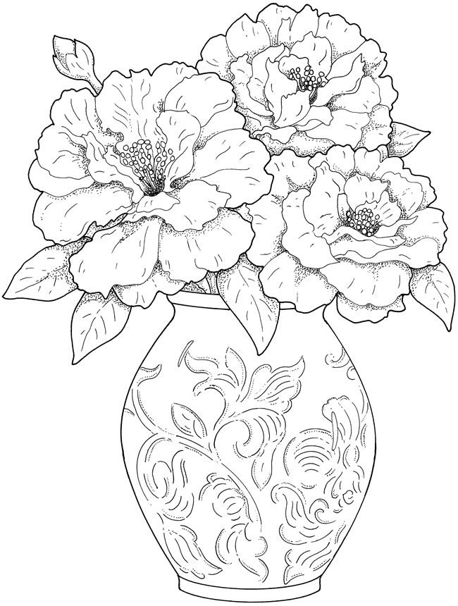650x860 welcome to dover publications sample - Flower Arrangement Drawing