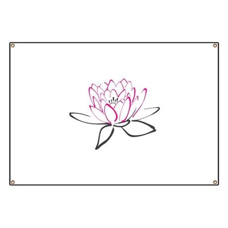 460x460 lotus flower banners - Flower Banner Drawing