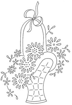 Flower Basket Drawing