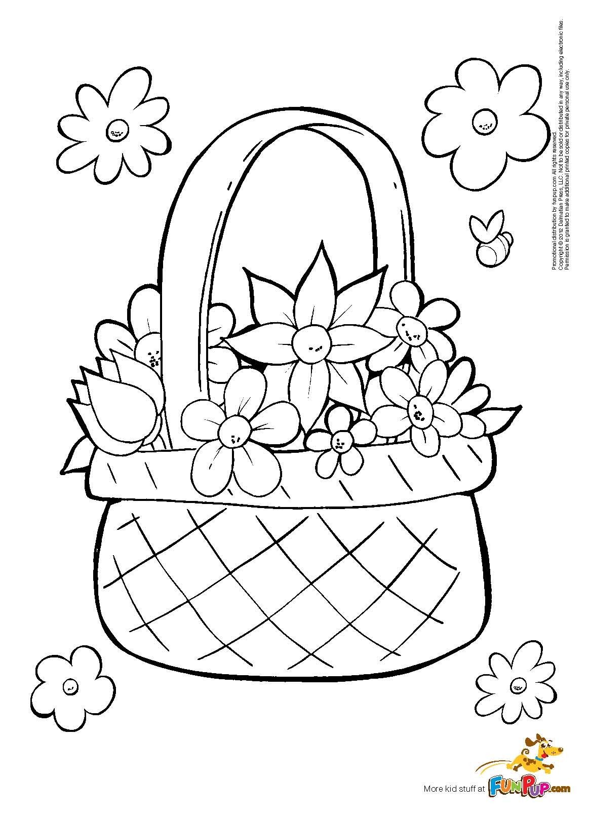 1163x1613 Easy Drawings Of Flowers - Flower Basket Drawing