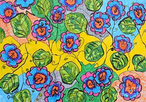 300x209 Flower Bed Drawings Fine Art America - Flower Bed Drawing