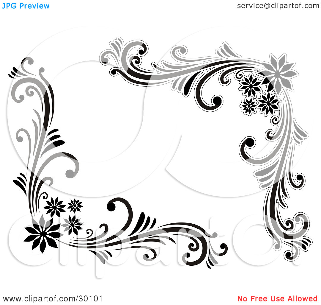 1080x1024 flower border drawing in pencil simple flower borders sketch - Flower Border Drawing