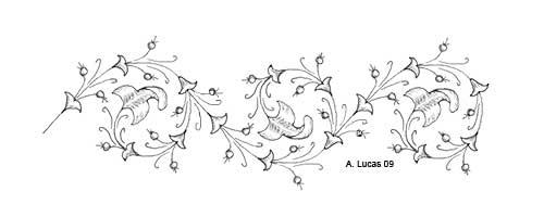 500x200 calligraphy design simple drawn and painted borders - Flower Border Drawing