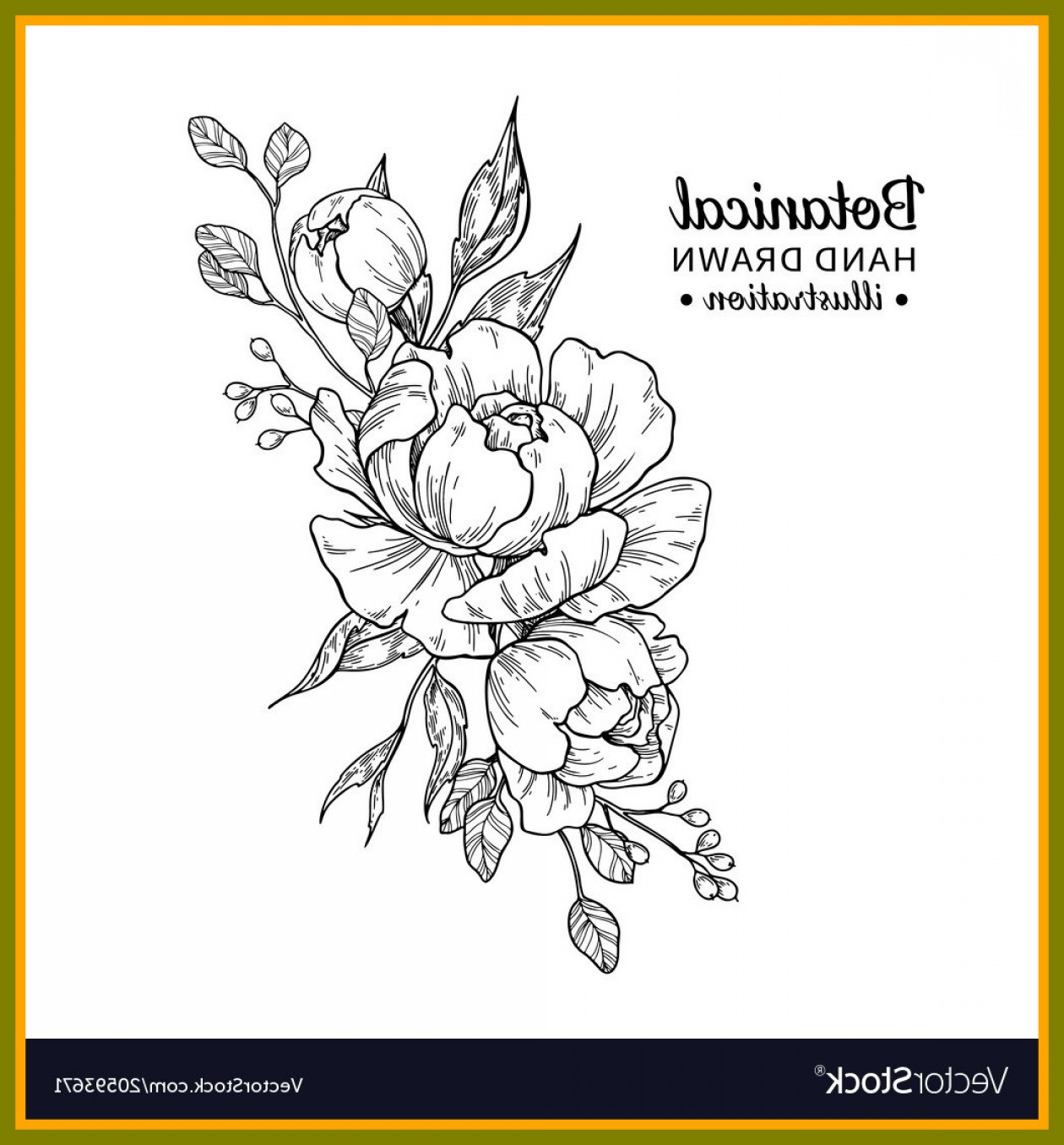 1260x1356 amazing vintage flower bouquet drawing peony royalty vector - Flower Bouquet Drawing