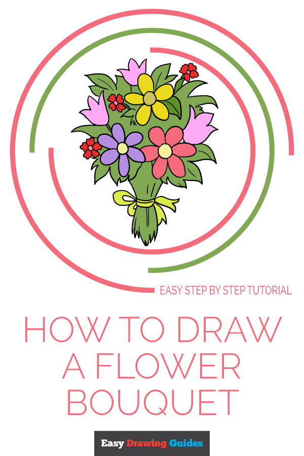 600x900 how to draw a flower bouquet - Flower Bouquet Drawing