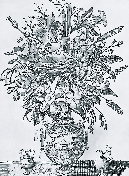 514x703 Still Life Floral Bouquet - Flower Bouquet Drawing