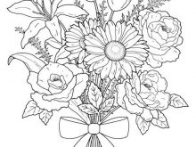 220x165 coloring pictures of bouquet of flowers bouquet of flowers line - Flower Bouquet Drawing