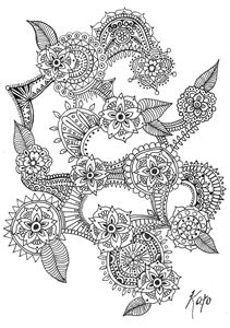 211x300 Flower Chain - Flower Chain Drawing