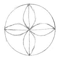 200x195 Draw Simple Flowers With Circles And Ovals As Guides Carol - Flower Circle Drawing