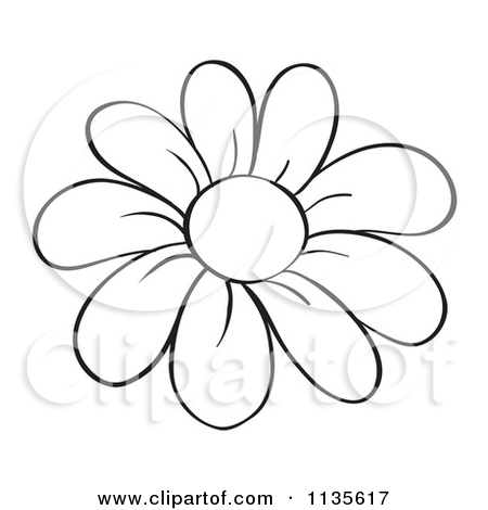 450x470 Flowers Color Clipart Flower Line Drawing - Flower Clip Art Drawing