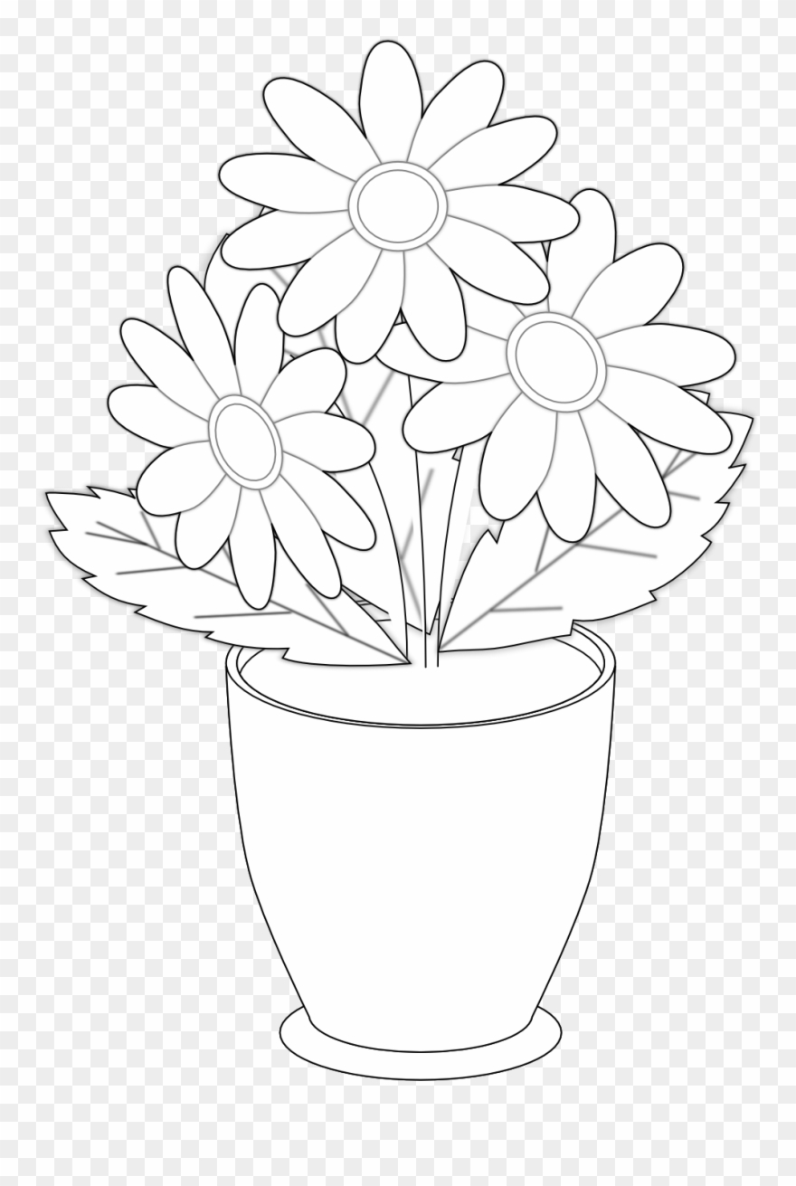 880x1311 Vase Clipart Clip Art - Flower Clip Art Drawing