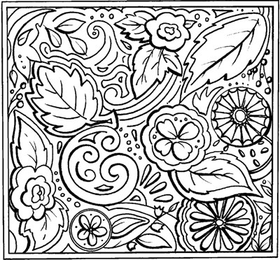 400x372 flower collage - Flower Collage Drawing