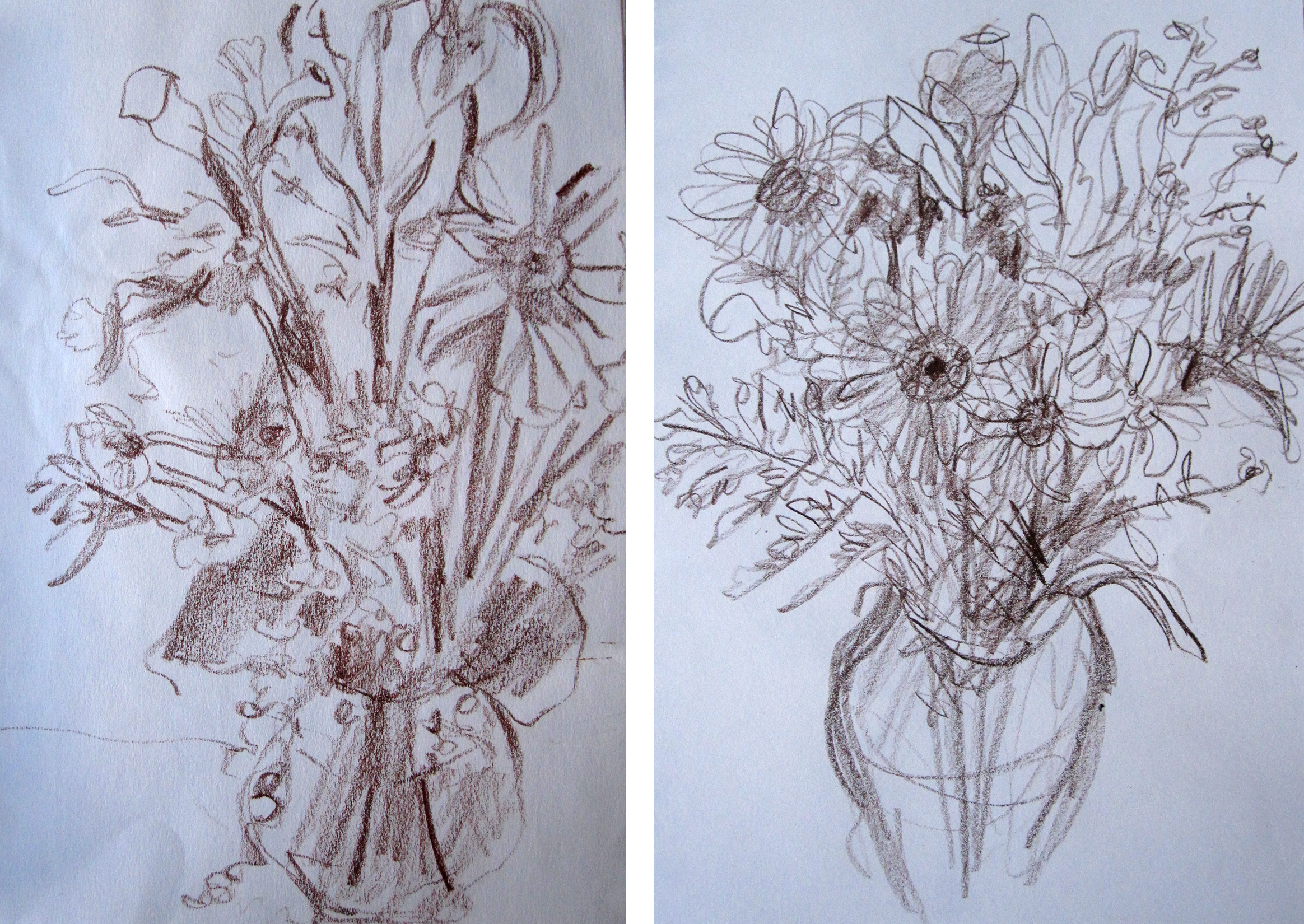 2328x1650 flowers old and new method two madness - Flower Collage Drawing