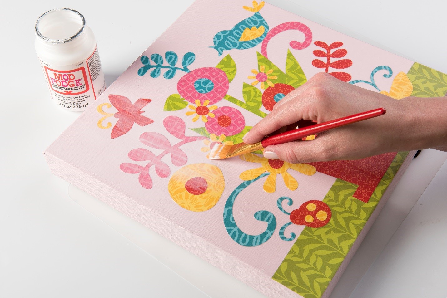 1431x955 Paper Collage Art - Flower Collage Drawing