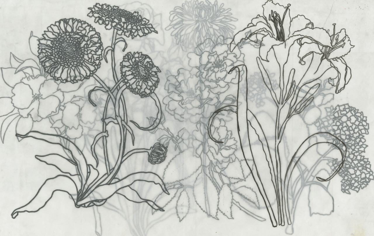 1280x810 me drawing art life flowers stuff floral collage prints scad - Flower Collage Drawing