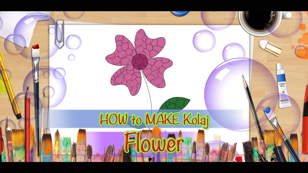 1280x720 Diy - Flower Collage Drawing