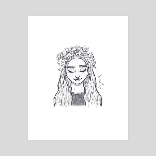 Flower Crown Drawing at PaintingValley.com | Explore collection of ...