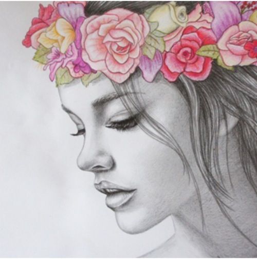 500x504 Flower Crown New Flower Crown Drawing Tumblr - Flower Crown Drawing Tumblr