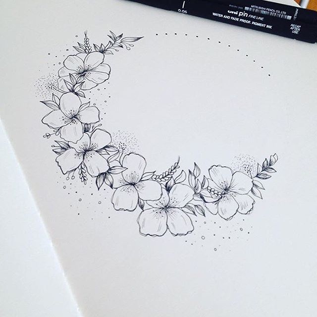 640x640 Cherry Drawing Free Download - Flower Crown Drawing Tutorial