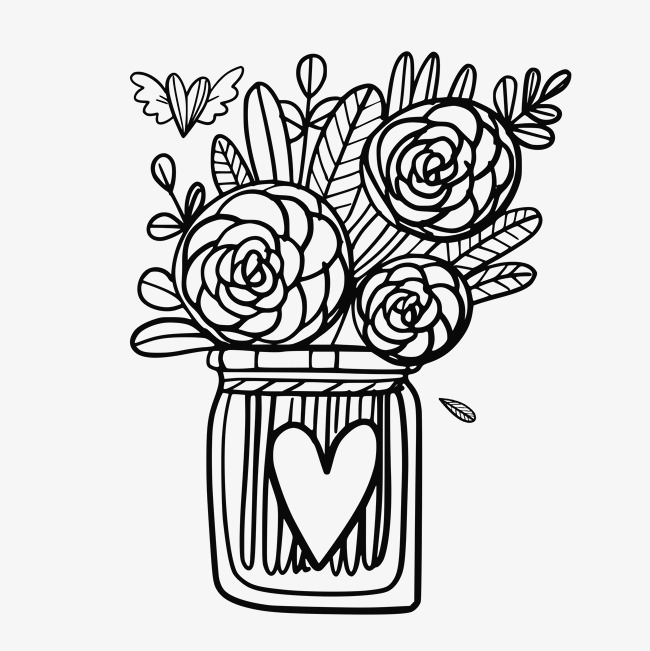 650x651 fashion doodle flower decoration vector image - Flower Decoration Drawing