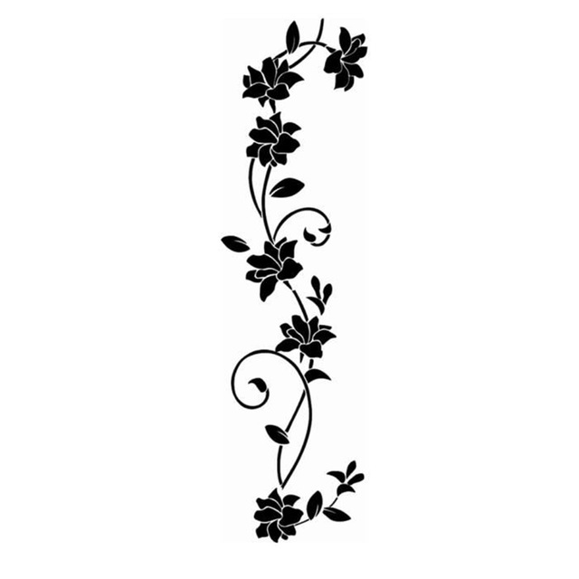 640x640 Flower Vine Wall Stickers Poster Paster Decals Wallpaper Home - Flower Decoration Drawing