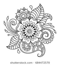236x254 Best Flower Pattern Drawing Images In Painting On Fabric - Flower Decoration Drawing