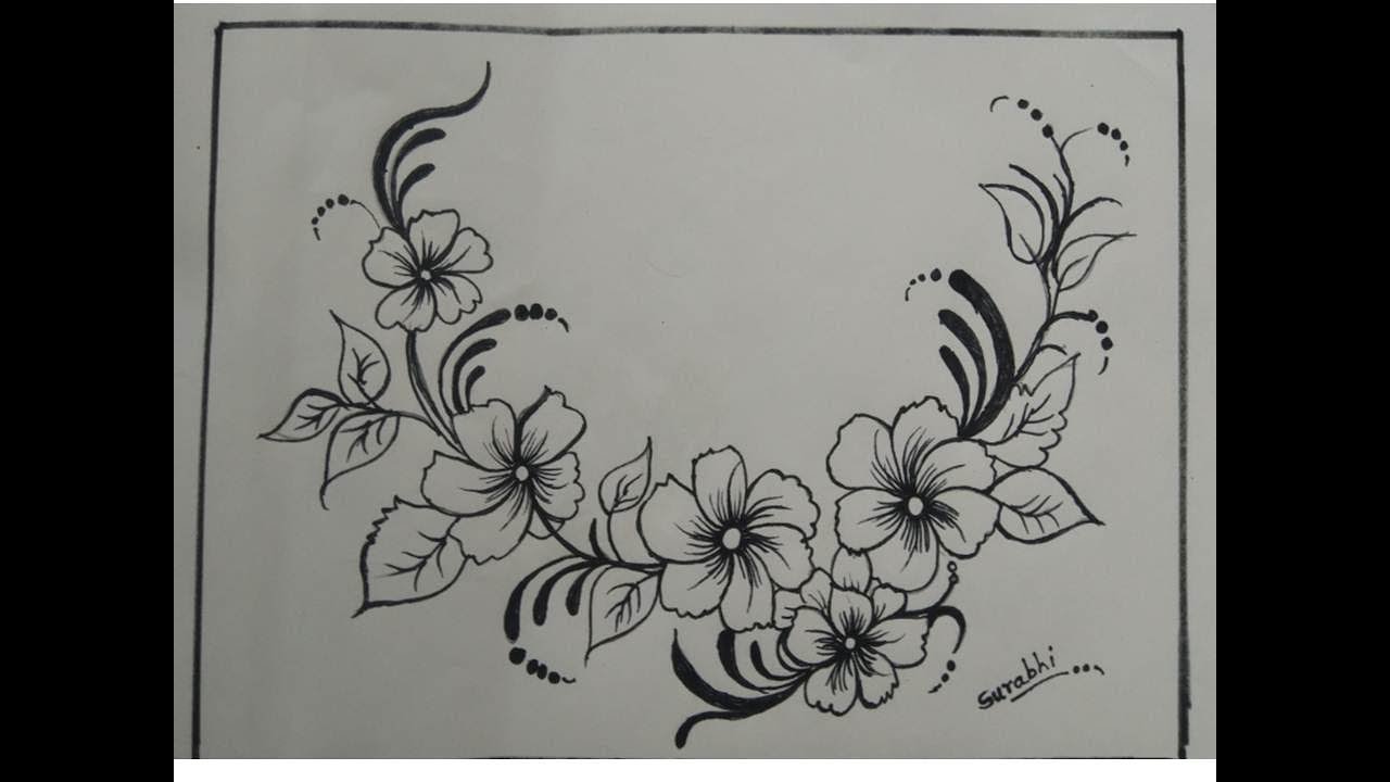 1280x720 flower design drawing i tattoo mehndi design on paper - Flower Design Drawing