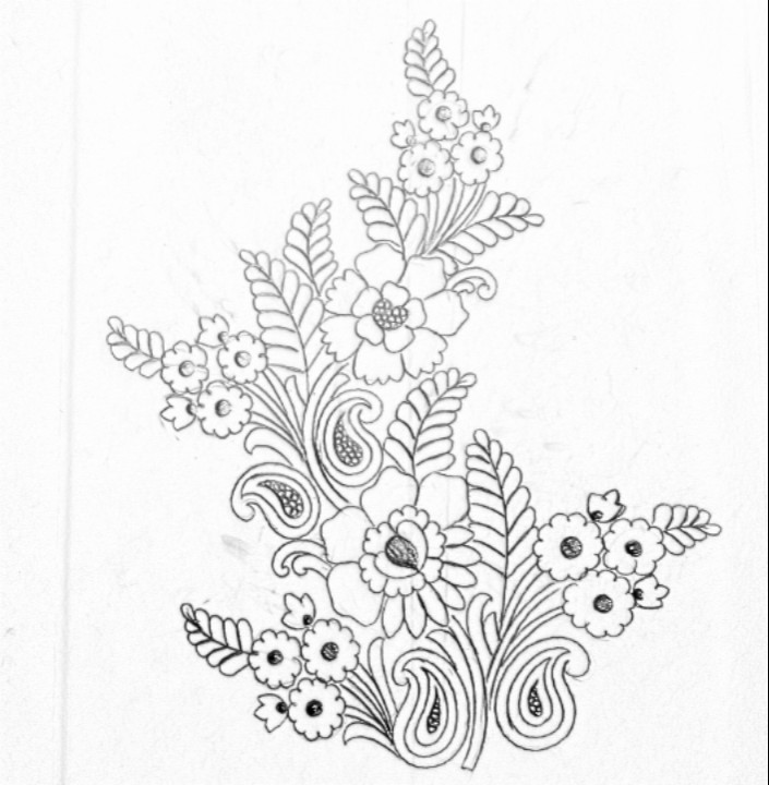 Flower Design Drawing at PaintingValley.com | Explore collection of ...