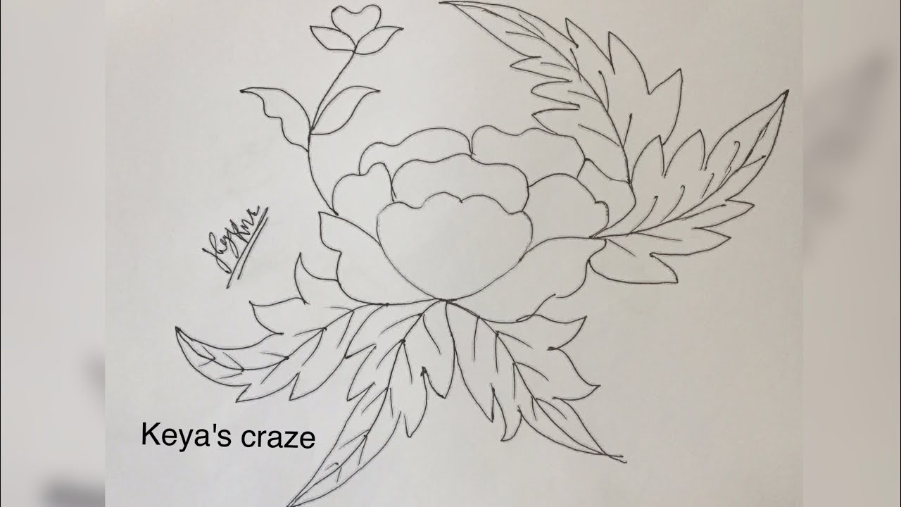 1280x720 Very Easy Drawing Of Flower Design For Hand Embroidery - Flower Design Drawing