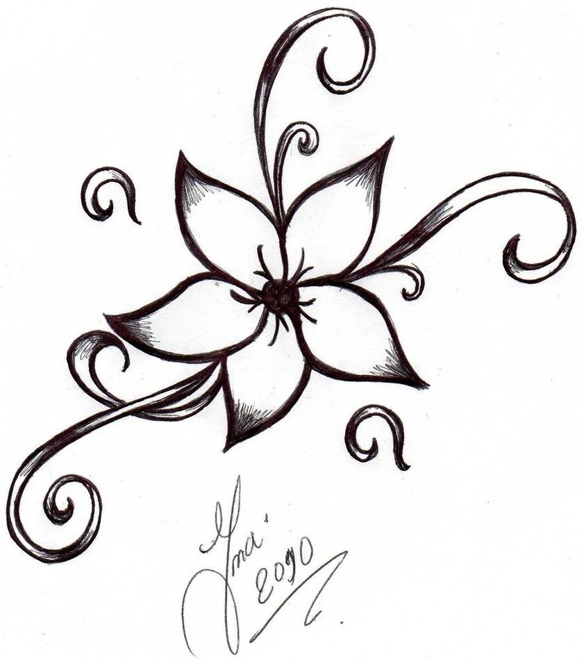 841x949 Flower Design For Drawing - Flower Design Drawing