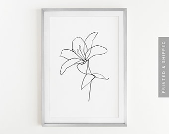 340x270 Flower Drawing Etsy - Flower Drawing