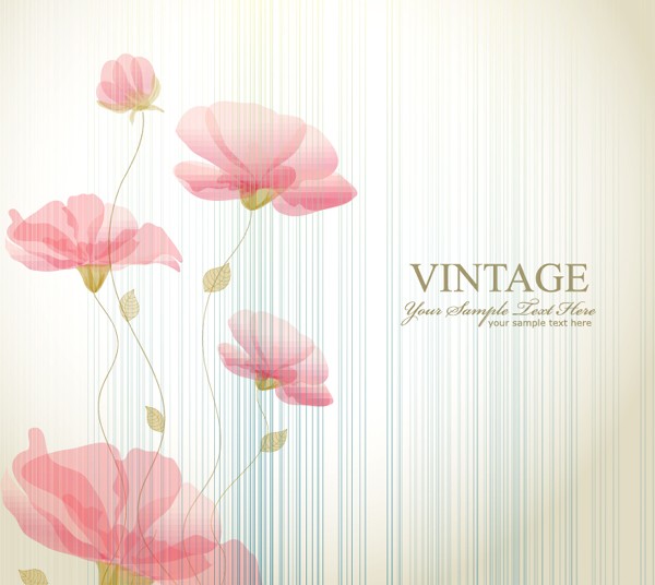 600x536 simple flowers drawing background vector free download - Flower Drawing Background