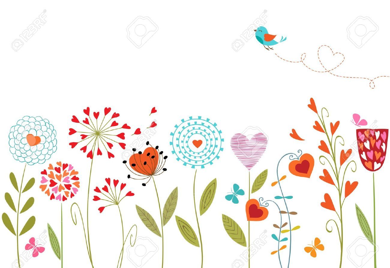 1300x893 Flower Drawing Background - Flower Drawing Background