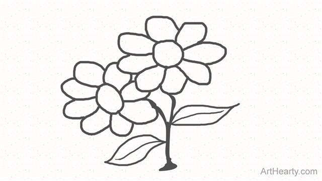 640x360 How To Draw Cartoon Flowers - Flower Drawing Cartoon