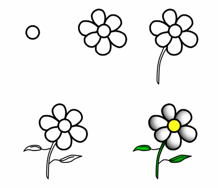450x389  - Flower Drawing Cartoon