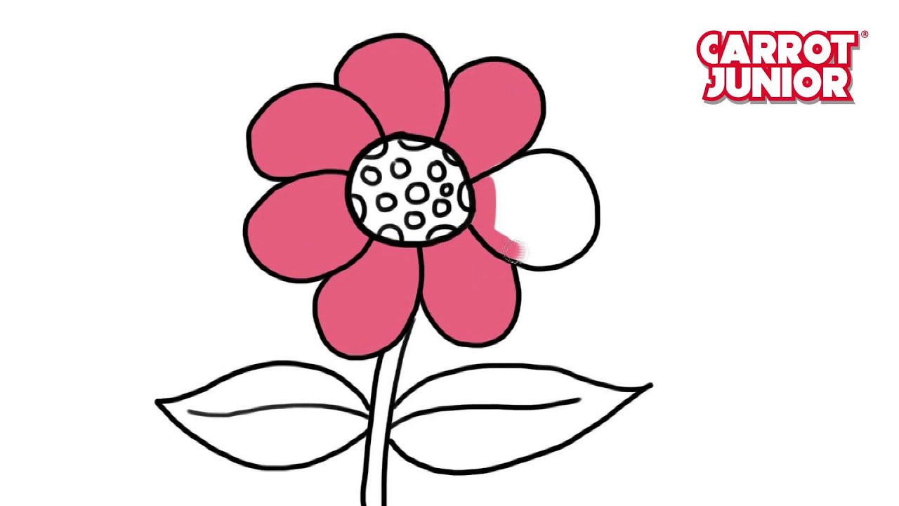 1280x720 How To Draw Flower Super Simple Drawing For Kids - Flower Drawing For Children