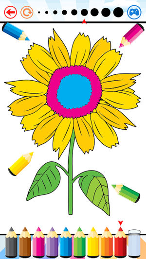 300x533 Flower Coloring Book For Kid - Flower Drawing Games